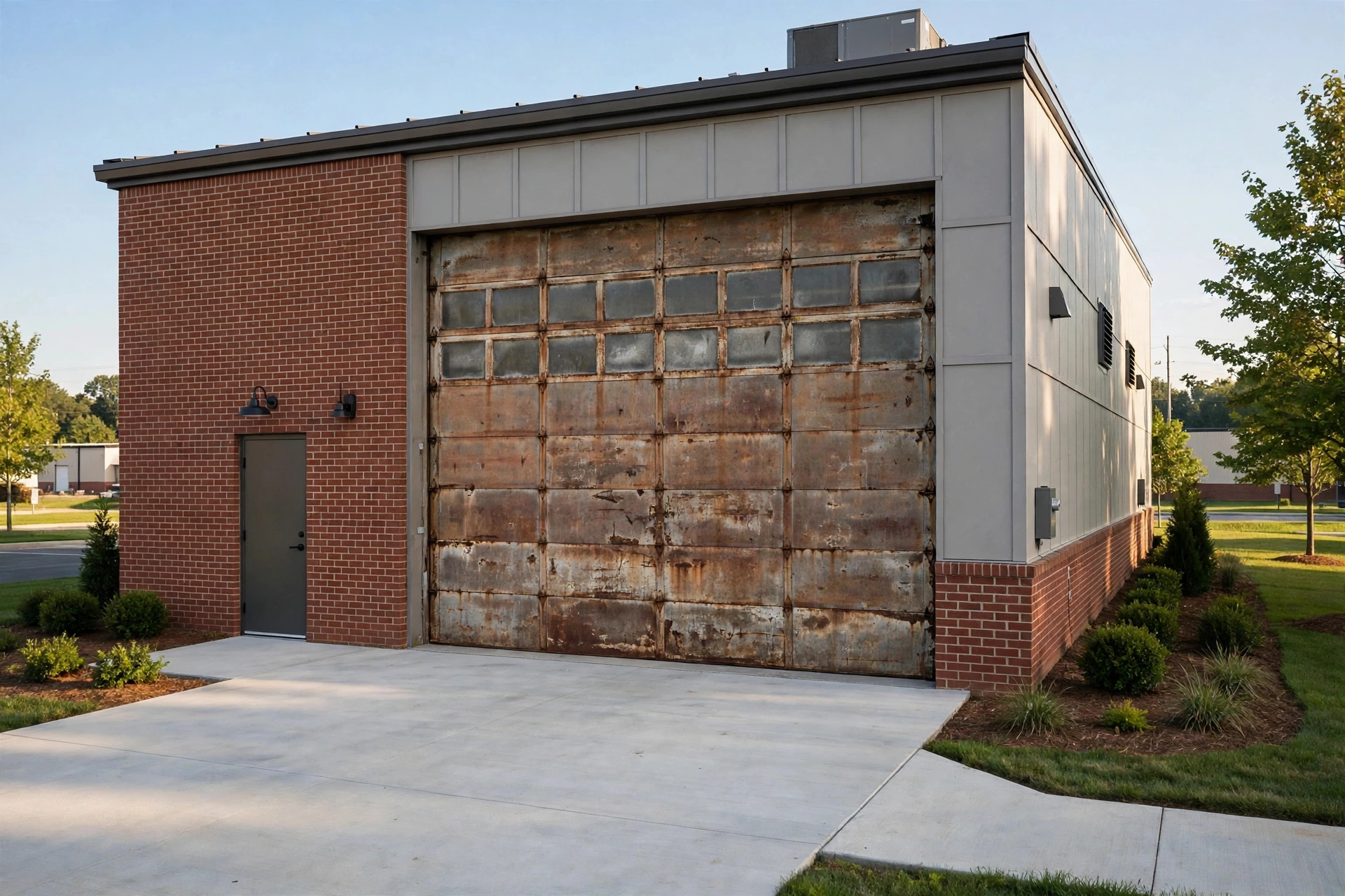 Before photo,  Commercial Garage Door Installation in Enfield Chase, by Bowie Garage Door Repair Company