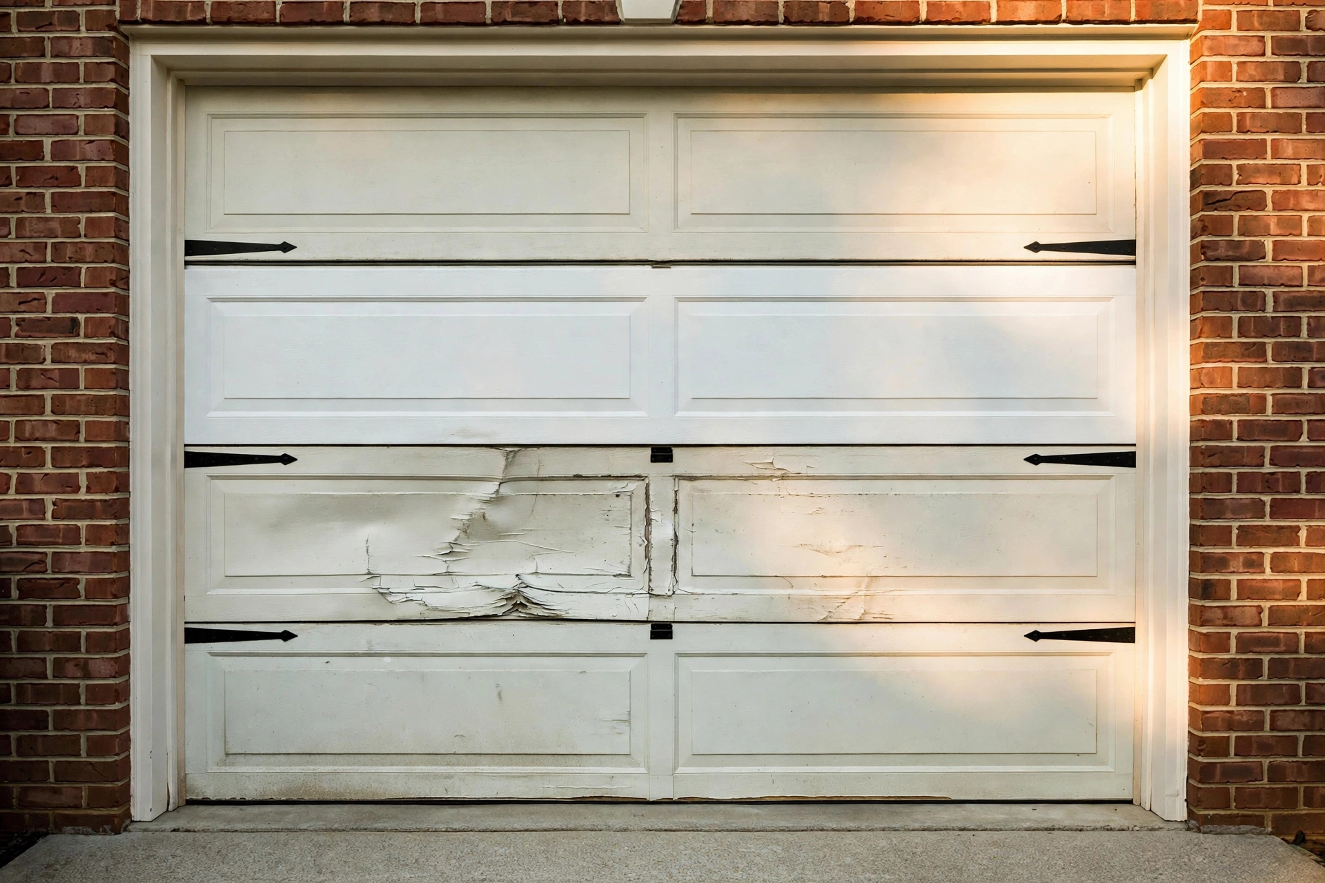 Before photo,  Garage Door Panel Replacement in Mitchellville, by Bowie Garage Door Repair Company