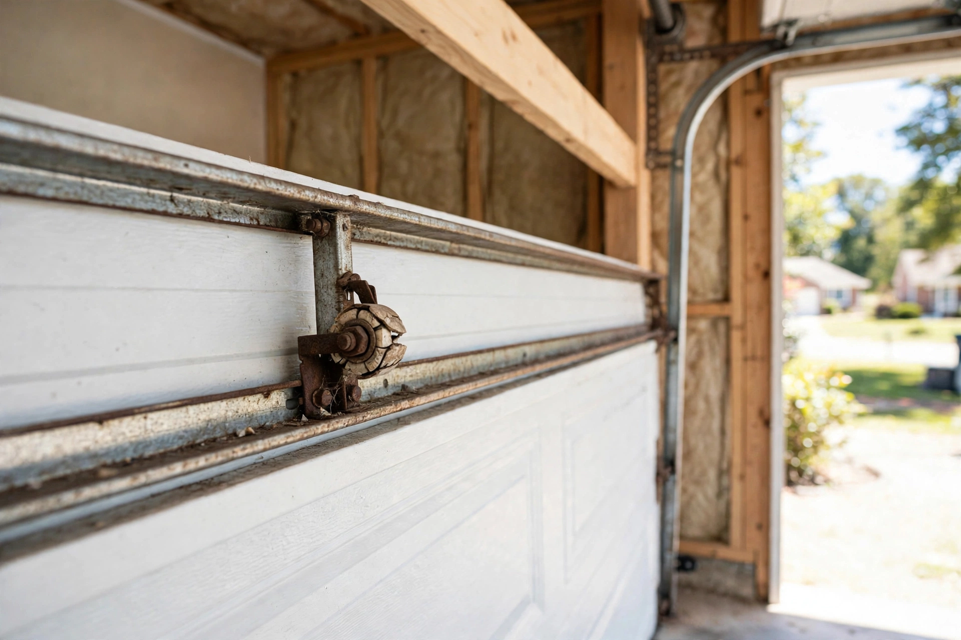 Before photo,  Garage Door Roller Replacement in Fairwood, by Bowie Garage Door Repair Company