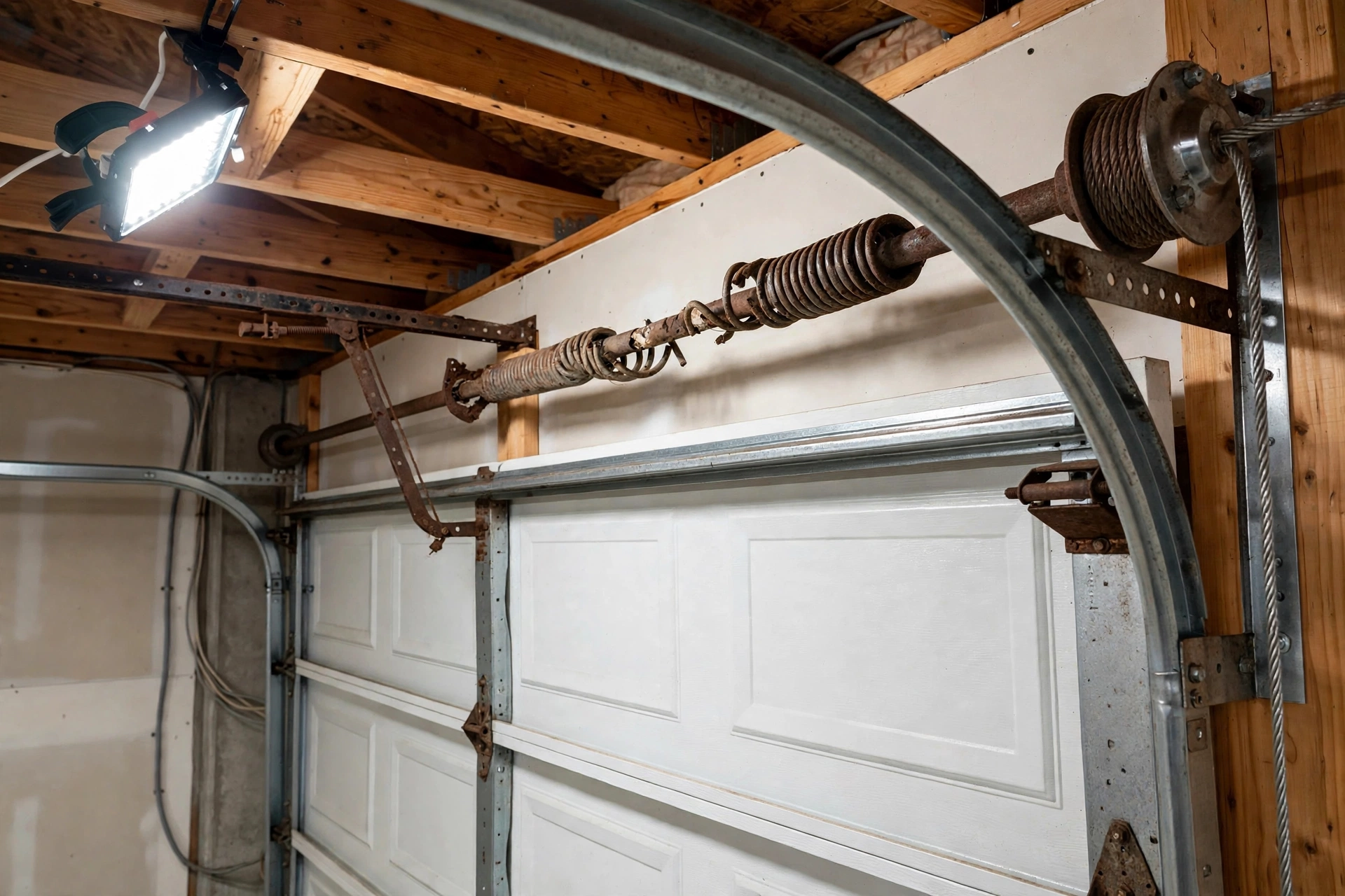 Before photo,  Garage Door Spring Repair in South Bowie, by Bowie Garage Door Repair Company