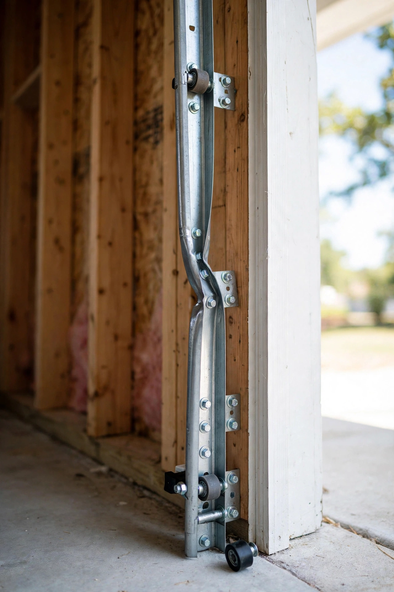 Before photo, Garage Door Track Repair in Pointer Ridge, by Bowie Garage Door Repair Company