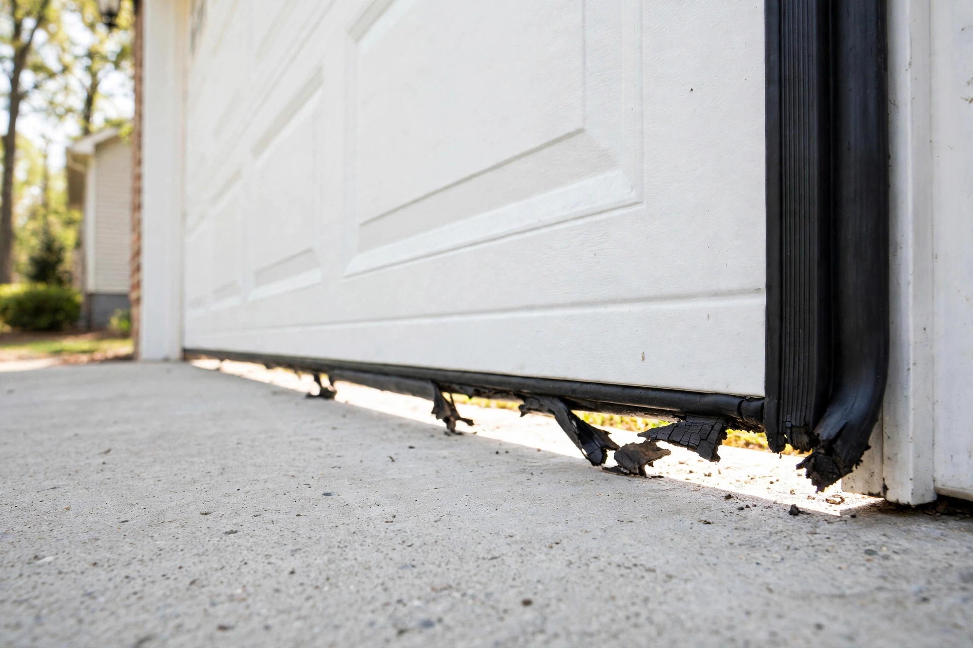 Before photo, Garage Door Weather Sealing in Long Ridge, by Bowie Garage Door Repair Company