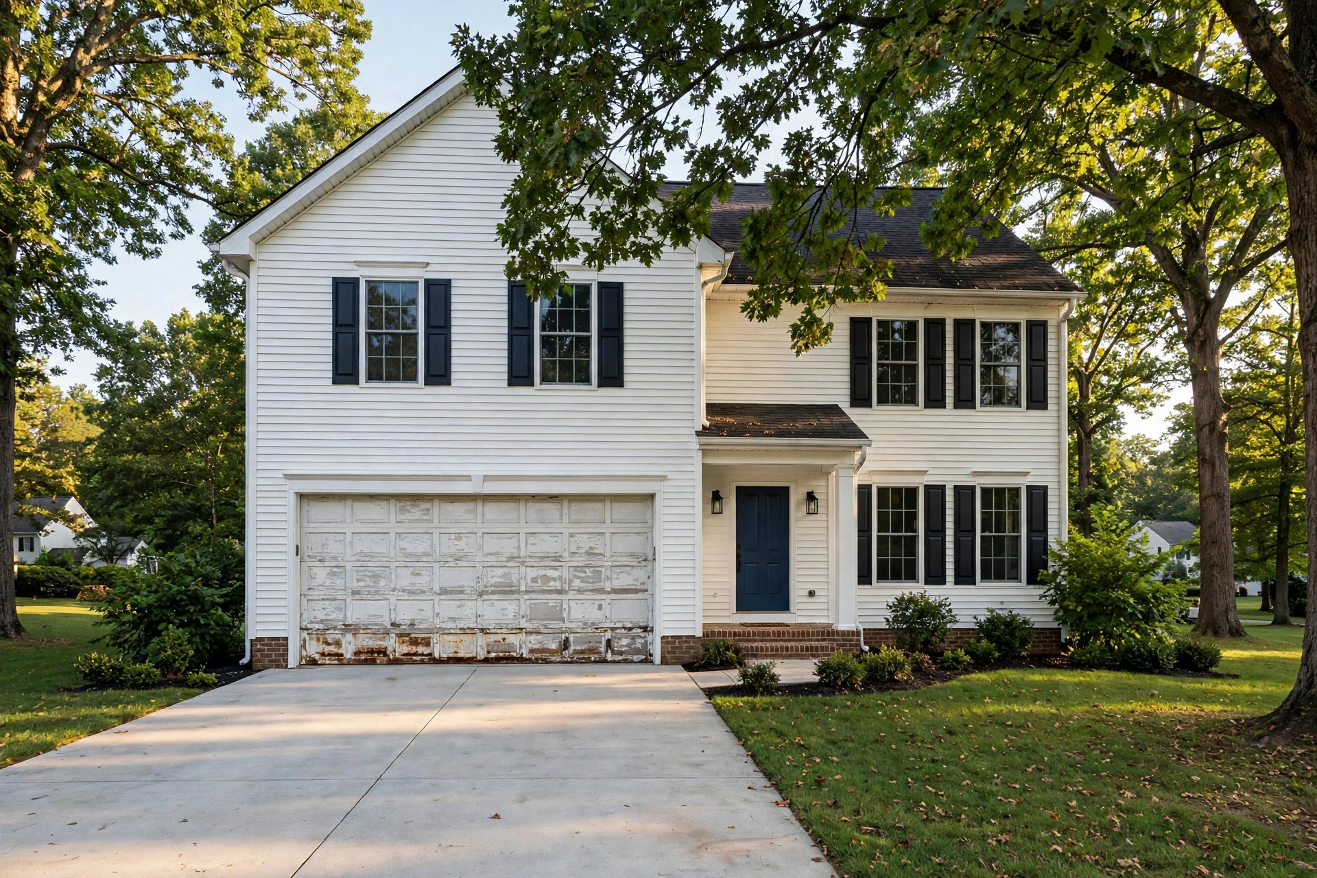 Before photo, New Garage Door Installation in Kenhill, by Bowie Garage Door Repair Company